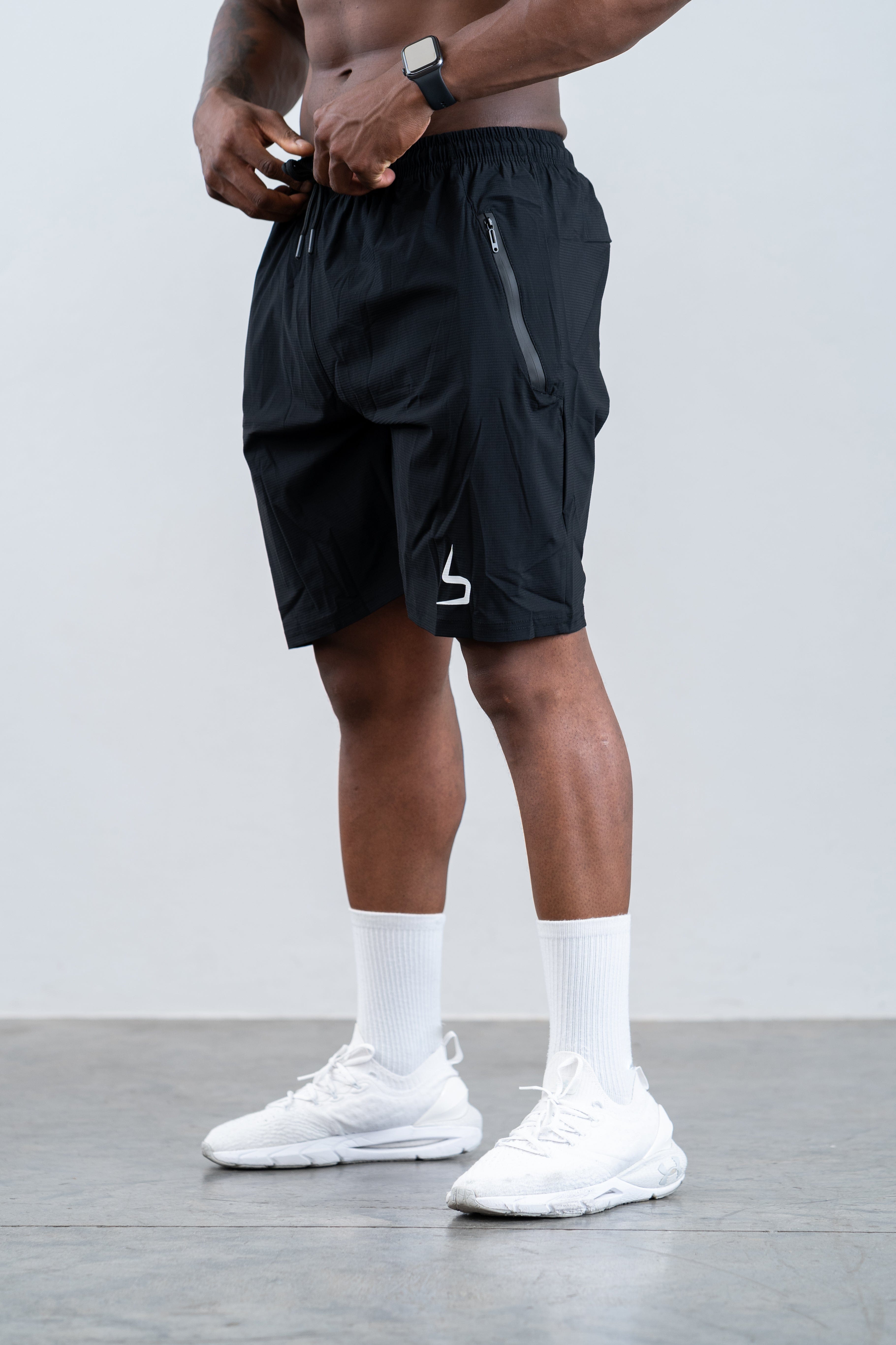 botthms Black Pro Stretch Training Shorts